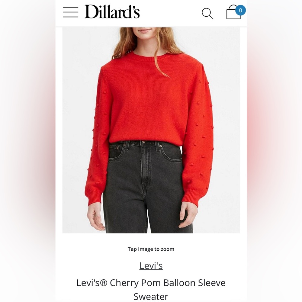 Red Women’s Small Levi Sweater